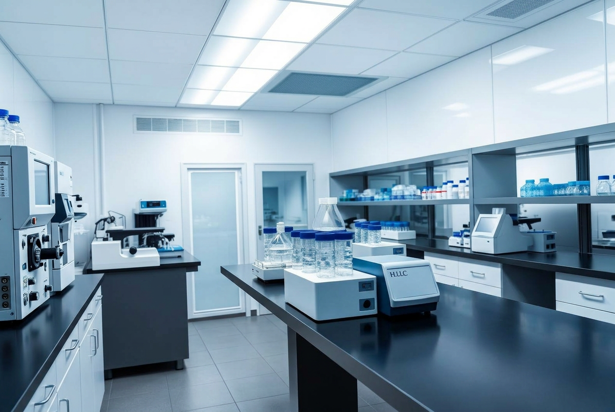 Scientists working inside Enventor pharmaceutical laboratory